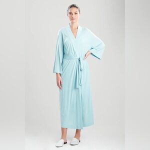 Natori Shangri-La Blue Wave Tencel Robe NWT Size XS